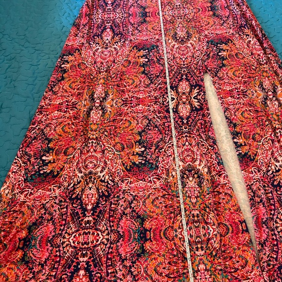 Cynthia Rowley Vibrant Pink and Orange Maxi Skirt - Picture 3 of 6